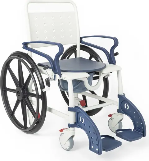Comfort Plus DM-8088B Banyo ve Tuvalet Sandalyesi (Lacivert) (6 Tekerlekli) - 1