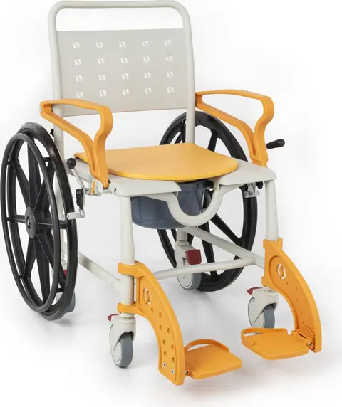 Comfort Plus DM-8088B Banyo ve Tuvalet Sandalyesi (Turuncu) (6 Tekerlekli) - 1