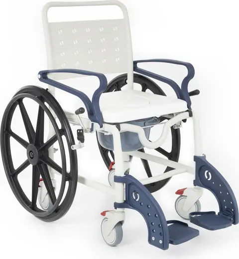 Comfort Plus DM-8088D Soft Lacivert Banyo ve Tuvalet Tekerlekli Sandalye - 1