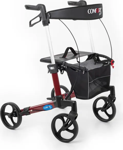 Comfort Plus Spırıt X3 Bordo Alüminyum Lux Rolatör Yürüteç - 1