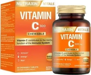 Nutraxin Vitamin C 500 mg 30 Çiğneme Tablet