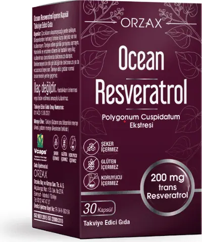 Orzax Ocean Resveratrol Güçlü Antioksidan Desteği 30 Kapsül