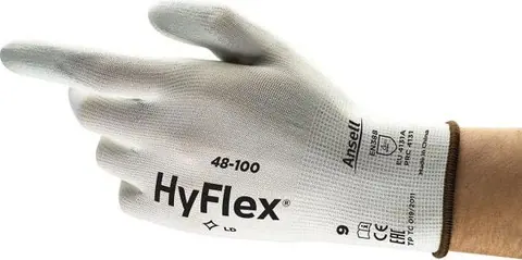 Ansell- HYFLEX® 48-100 Beyaz Tam Kaplı Sensilite Poliüretan Kaplı Hassas İş Eldiveni 1 Çift (8 Beden / M) - 1