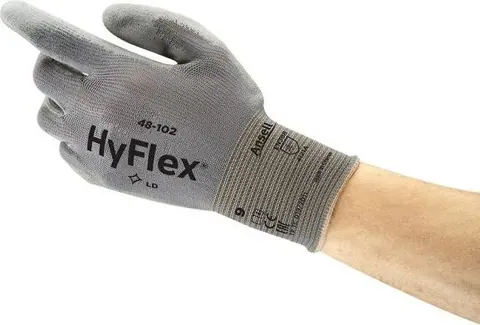 Ansell- Hyflex® 48-102 Sensilite Poliüretan Kaplı Hassas İş Eldiveni 1 Çift (9 Beden / L) - 1