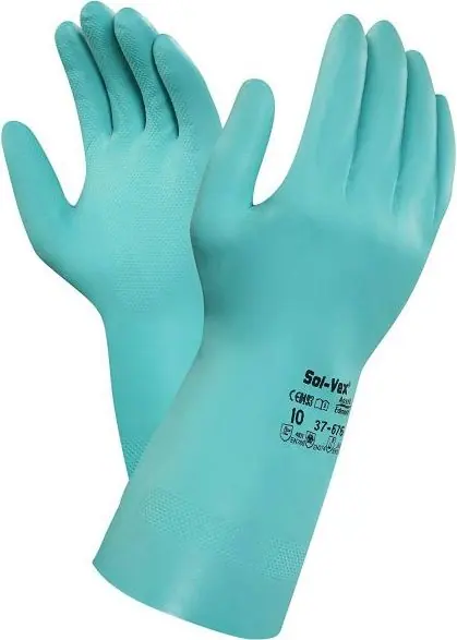 Ansell- SOLVEX® 37-676 Kimyasal ve Sıvı Korumalı Antistatik İş Eldiveni 1 Çift (9 Beden / L) - 1