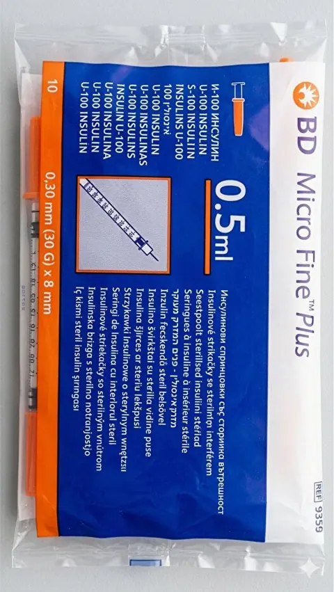 bdfine kliniksarf Microfine 10 Adet(1PAKET) mezoterapi prp Enjektörü 0,5 ml 30g Microfine - 1