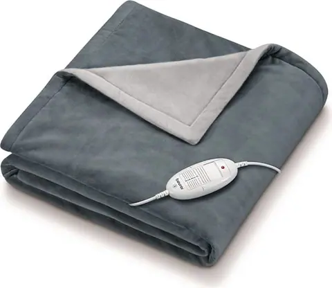 Beurer Isıtmalı Üst Battaniye (Elektrikli Battaniye) Nordic Grey GP HD 75