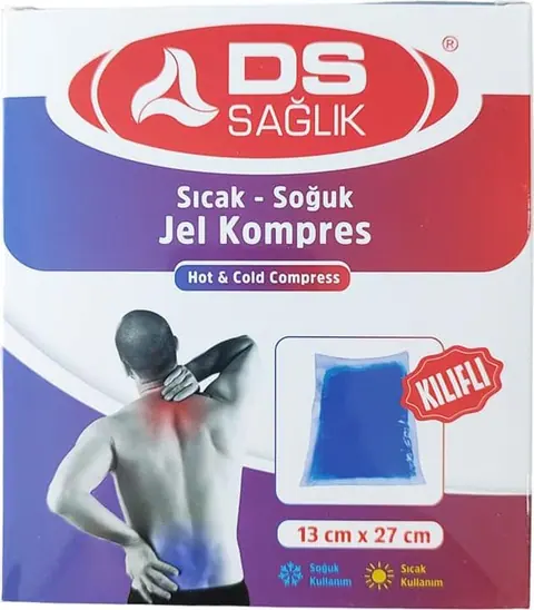 Damla Sağlık Sıcak / Soğuk Kılıflı Jel Kompres 13×27 cm 2 Adet - 1
