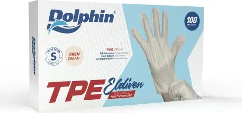 Dolphin Krem TPE Eldiven S Beden 100 Adet - 1
