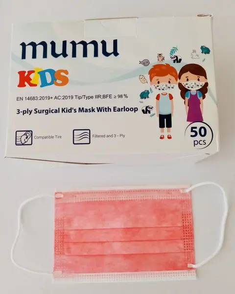 Mumu Pembe Kız Çocuk Maskesi 50'li - 1