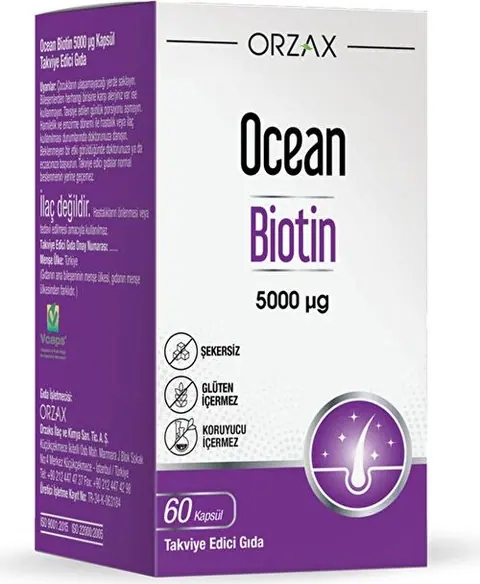 Ocean Biotin 5000 Mcg 60 Kapsül - 1