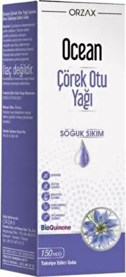 Orzax Ocean Çörek Otu Yağı Soğuk Sıkım 150 ml