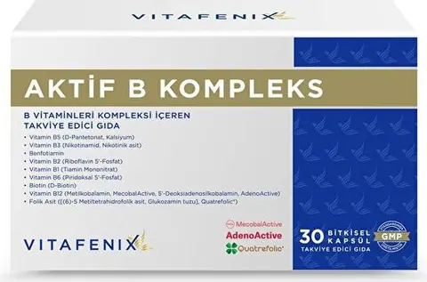 Vitafenix Aktif B Kompleks 30 Kapsül - 1