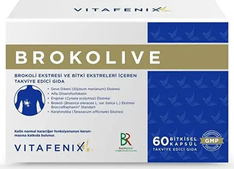 Vitafenix Brokolive Brokoli Ekstresi 60 Bitkisel Kapsül - 1