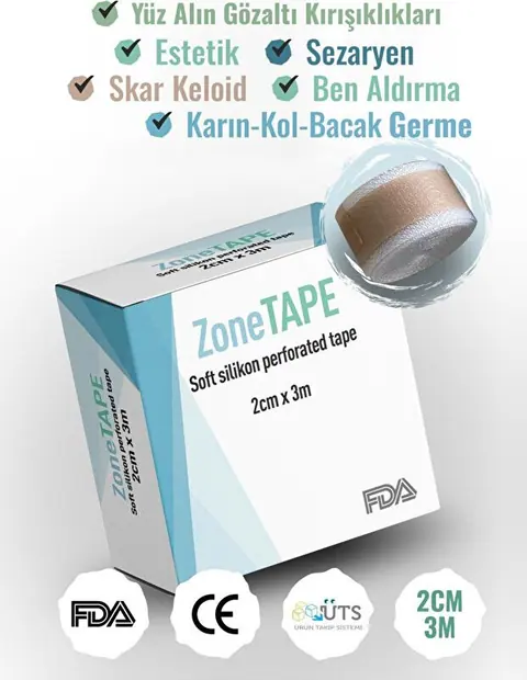 ZoneTAPE Soft Silikon Bant -kırışıklık-estetik-dikiş-skar-keloid-sezaryen-karın/kol/bacak Germe-ben Aldırma - 1