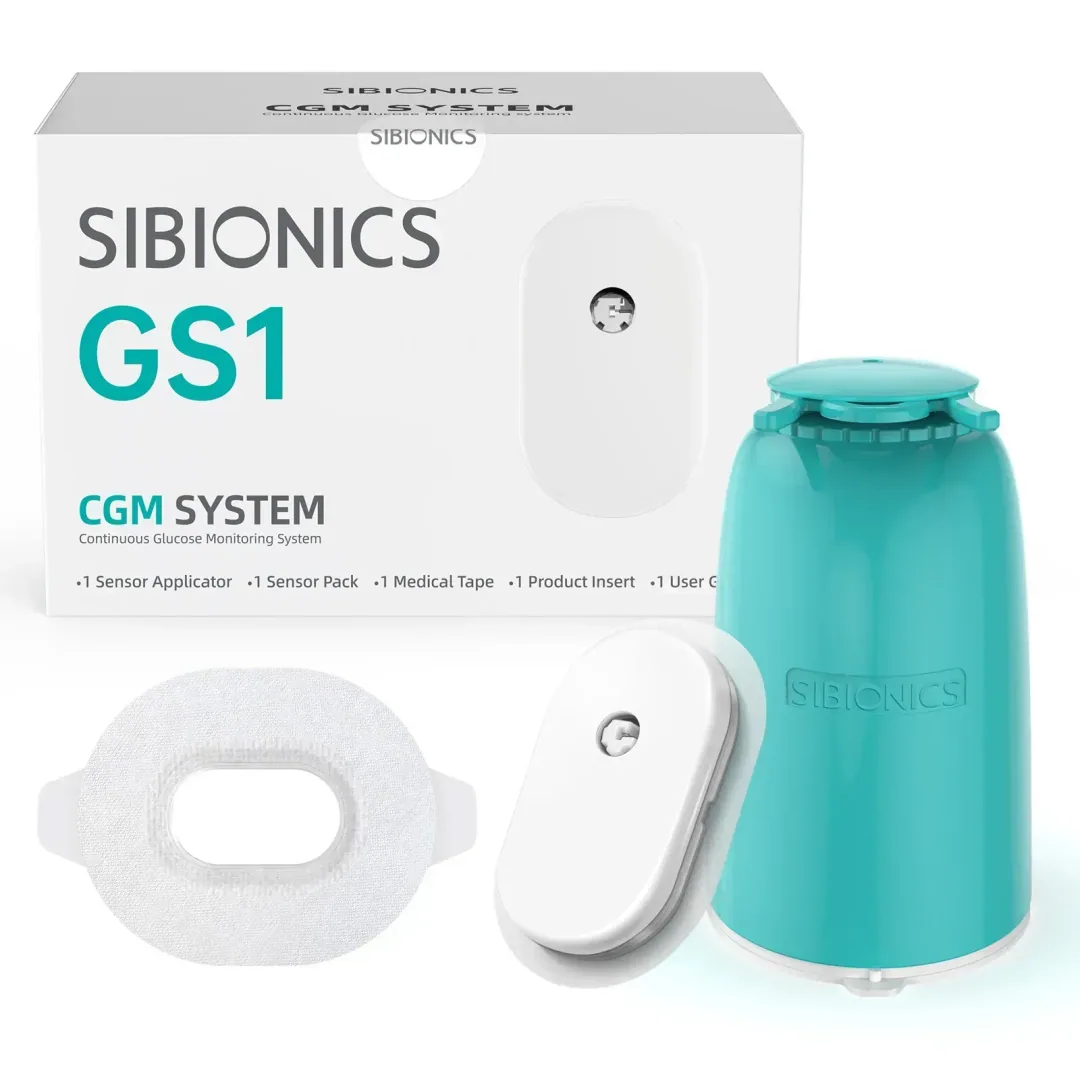 Sibionics GS1 CGM - 14 Gün Kesintisiz Şeker Takibi - SIBIONICS 14 Günlük Sürekli Glukoz Takip Sensörü (şekeriniz düşmeden yapay zeka ile uyarı verir)