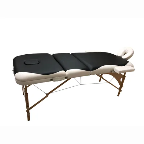 Comfort Plus Ahşap Masaj Masası İthal 305-Siyah Beyaz 3