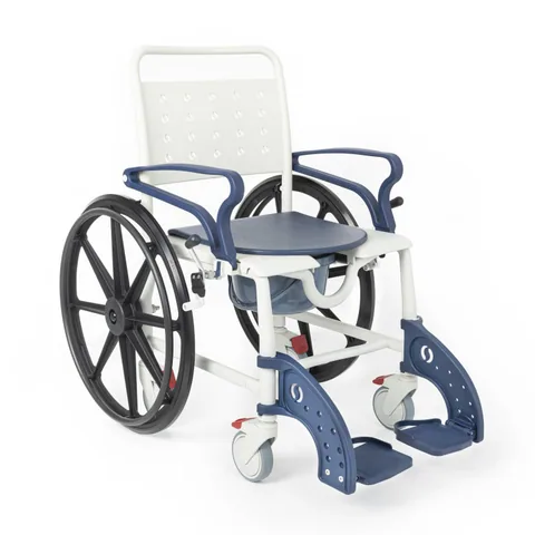 Comfort Plus DM-8088B Banyo ve Tuvalet Sandalyesi (Lacivert) (6 Tekerlekli)