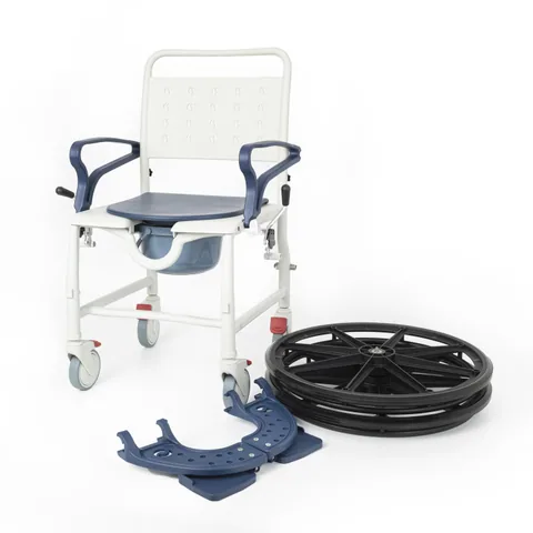 Comfort Plus DM-8088B Banyo ve Tuvalet Sandalyesi (Lacivert) (6 Tekerlekli) 7