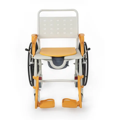 Comfort Plus DM-8088B Banyo ve Tuvalet Sandalyesi (Turuncu) (6 Tekerlekli) 2