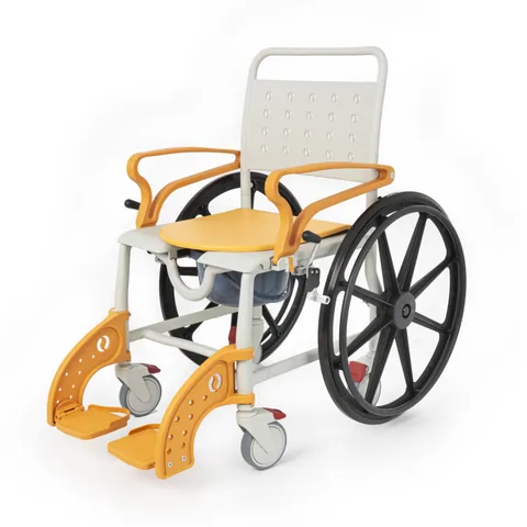 Comfort Plus DM-8088B Banyo ve Tuvalet Sandalyesi (Turuncu) (6 Tekerlekli) 3