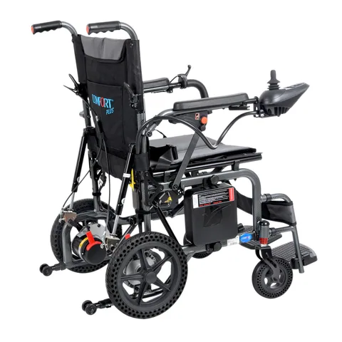 Comfort Plus DY01102 Portatif Lityum Pilli (Akülü) Tekerlekli Sandalye Baş Destekli, Sırt Yatar 2