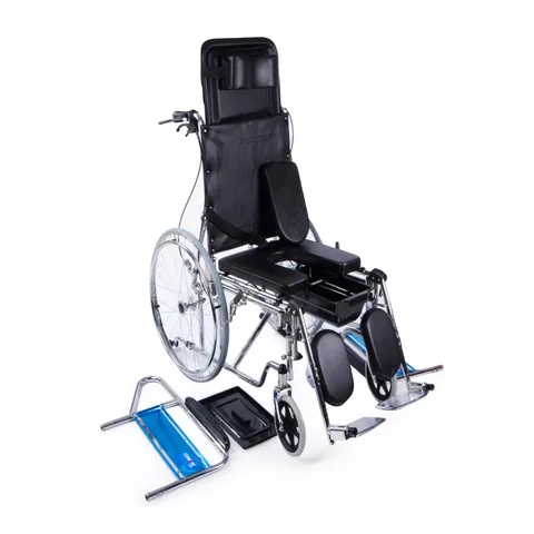 Comfort Plus DY02608GC Sırtı Yatar Ayak Kalkar Tuvalet Özellikli Tekerlekli Sandalye 6