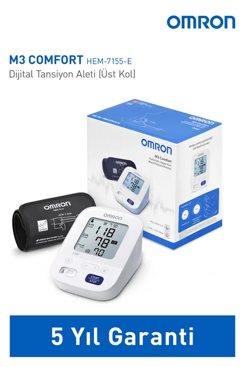 Omron M3 Comfort 2 Kullanıcı Hafızalı Üst Koldan Ölçer Dijital Tansiyon Aleti