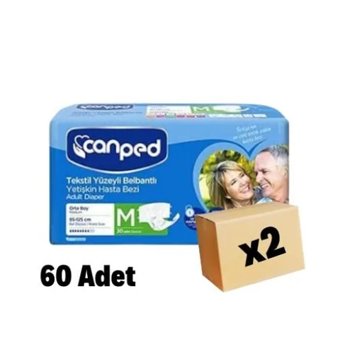 Canped Hasta Bezi Belbantlı Teks. Orta (M) 30'lu 2 Paket