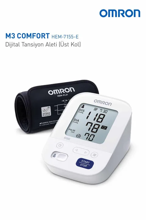 Omron M3 Comfort 2 Kullanıcı Hafızalı Üst Koldan Ölçer Dijital Tansiyon Aleti 2