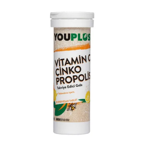Youplus Vitamin C + Çinko + Propolis 20 Efervesan Tablet 3