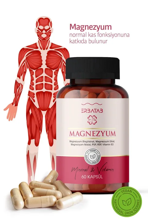 Erbatab Magnezyum 3'lü Form 60 Kapsül 2