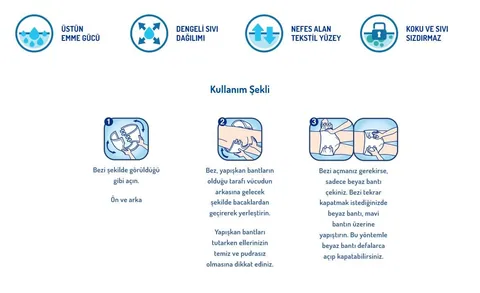 Canped Tekstil Yüzeyli Bel Bantlı Yetişkin Hasta Bezi Medium 30'lu 4