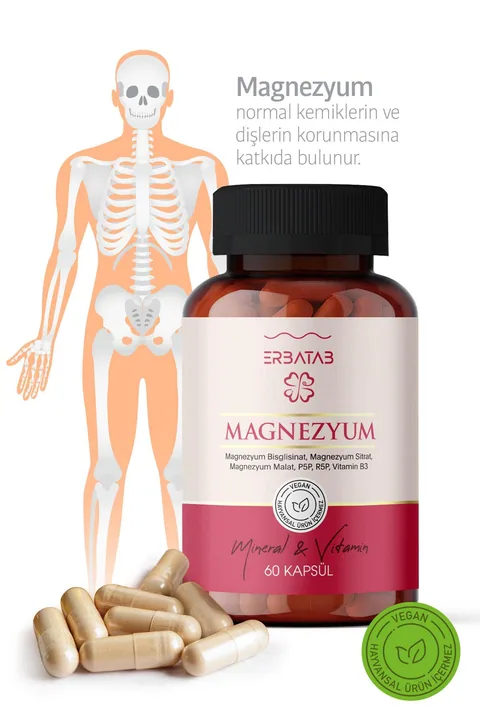 Erbatab Magnezyum 3'lü Form 60 Kapsül 6