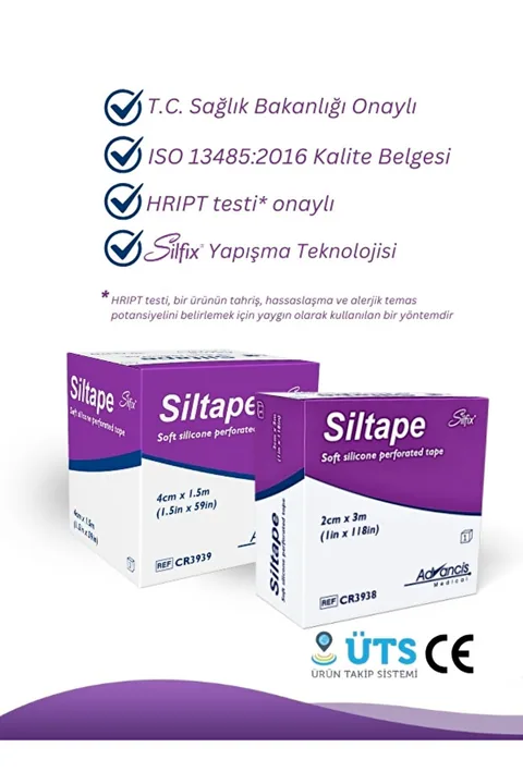 Advancis Medical UK Siltape Soft Silikon Bant Estetik Keloid Yanık Sezaryen Dikiş Ameliyat Izi Giderici 2cm X 3mt 2