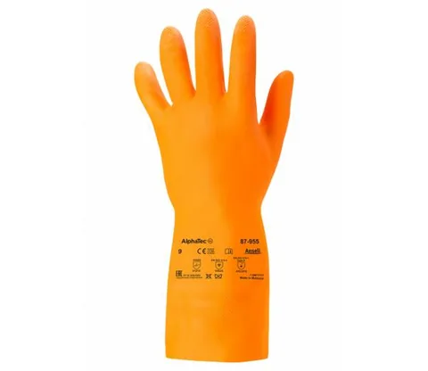 Ansell- EXTRA® 87-955 ORANGE Kimyasal ve Sıvı Korumalı Ağır İş Eldiveni 1 Çift (10 Beden / XL)
