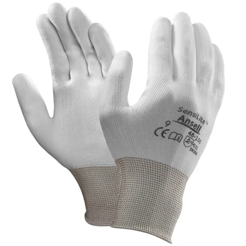 Ansell- HYFLEX® 48-100 Beyaz Tam Kaplı Sensilite Poliüretan Kaplı Hassas İş Eldiveni 1 Çift (8 Beden / M) 4