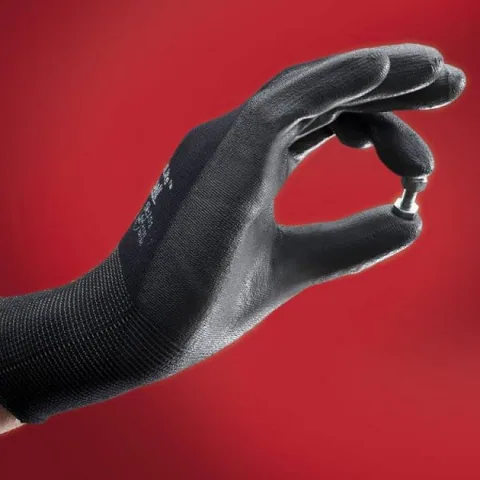 Ansell- HYFLEX® 48-101 Siyah-Gri Tam Kaplı Sensilite Poliüretan Kaplı Hassas İş Eldiveni 1 Çift (8 Beden / M) 4