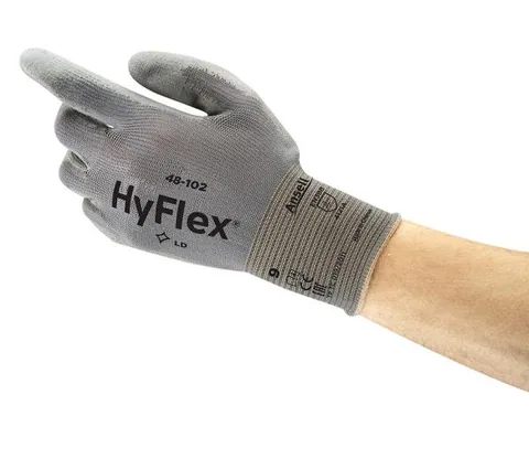 Ansell- Hyflex® 48-102 Sensilite Poliüretan Kaplı Hassas İş Eldiveni 1 Çift (9 Beden / L)