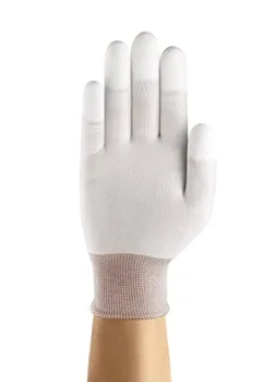 Ansell- HYFLEX® 48-105 Beyaz Parmak Uçları Kaplı Sensilite Poliüretan Kaplı Hassas İş Eldiveni 1 Çift (9 Beden / L) 3