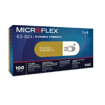 Ansell- Microflex® 63-864 Doğal Kauçuk Lateks Kimyasal ve Sıvı Koruyucu Eldiven M Beden 100 Adet 4