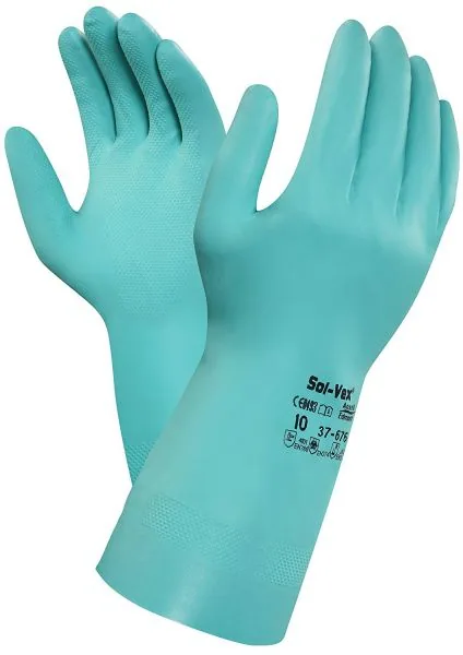 Ansell- SOLVEX® 37-676 Kimyasal ve Sıvı Korumalı Antistatik İş Eldiveni 1 Çift (9 Beden / L)