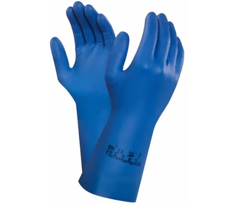 Ansell- VIRTEX® 79-700 Mavi Nitril Kimyasal ve Sıvı Korumalı İş Eldiveni 1 Çift (8 Beden / M)