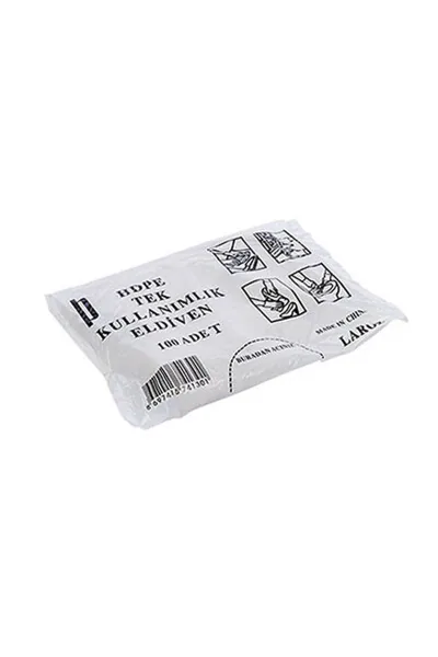 Burpak Şeffaf Eldiven HDPE 100 Adet 2