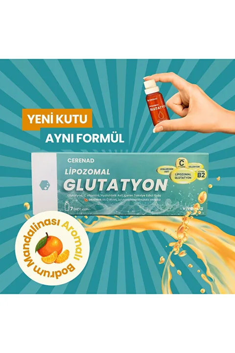 Cerenad Glutatyon, Lipozomal Glutatyon, Lipozomal C Vitamini, Hyaluronik Asit 20ml X 7 Shot Içilebilir 3