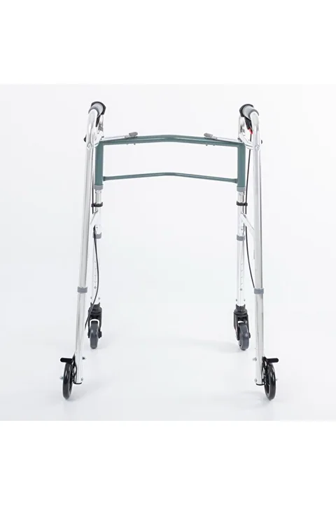 Comfort Plus Kf8220l-5 Alüminyum 4 Tekerlekli Walker Yürüteç Büyük Tekerli Frenli Hasta Yürüteci Tekerli 4