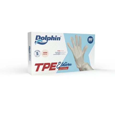Dolphin Krem TPE Eldiven S Beden 100 Adet
