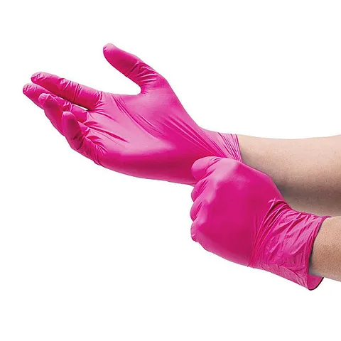 Dolphin Pembe Nitril Muayene Eldiveni XS Beden 100 Adet - MDR 2