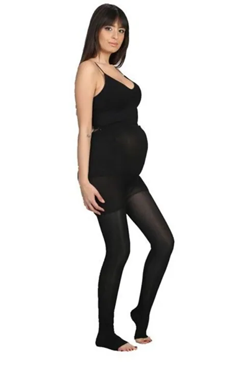 Dukavas Orta Basınçlı (23 - 32 Mmhg) Hamile Külotlu Varis Çorabı Siyah (burnu Açık) 2