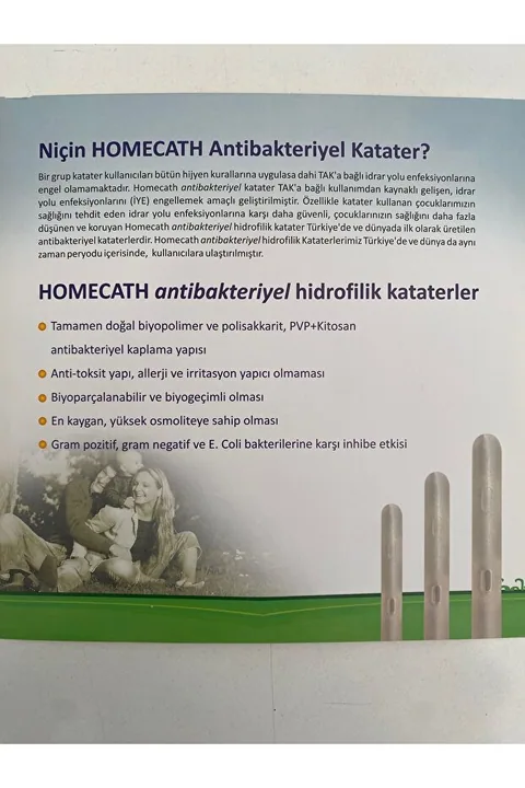 Homecath 14-40 Tak Sonda Hidrofilik Kateter Kendinden Kayganlaştırıcılı Jelli Sonda 30 Adet 4